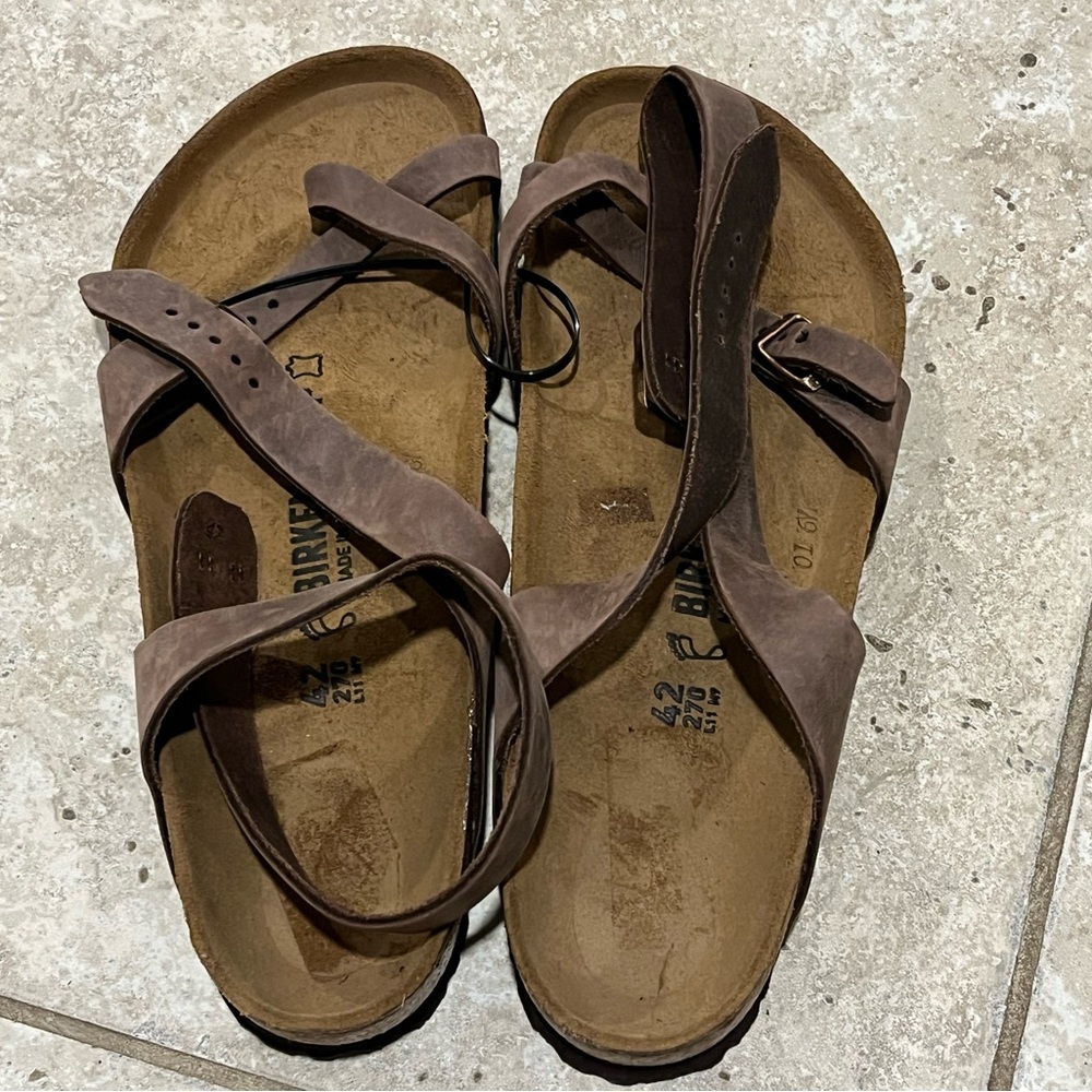 Birkenstock Yara Habana Ankle Strap Brown Leather Sandals Women’s 11 NEW - Picture 2 of 6